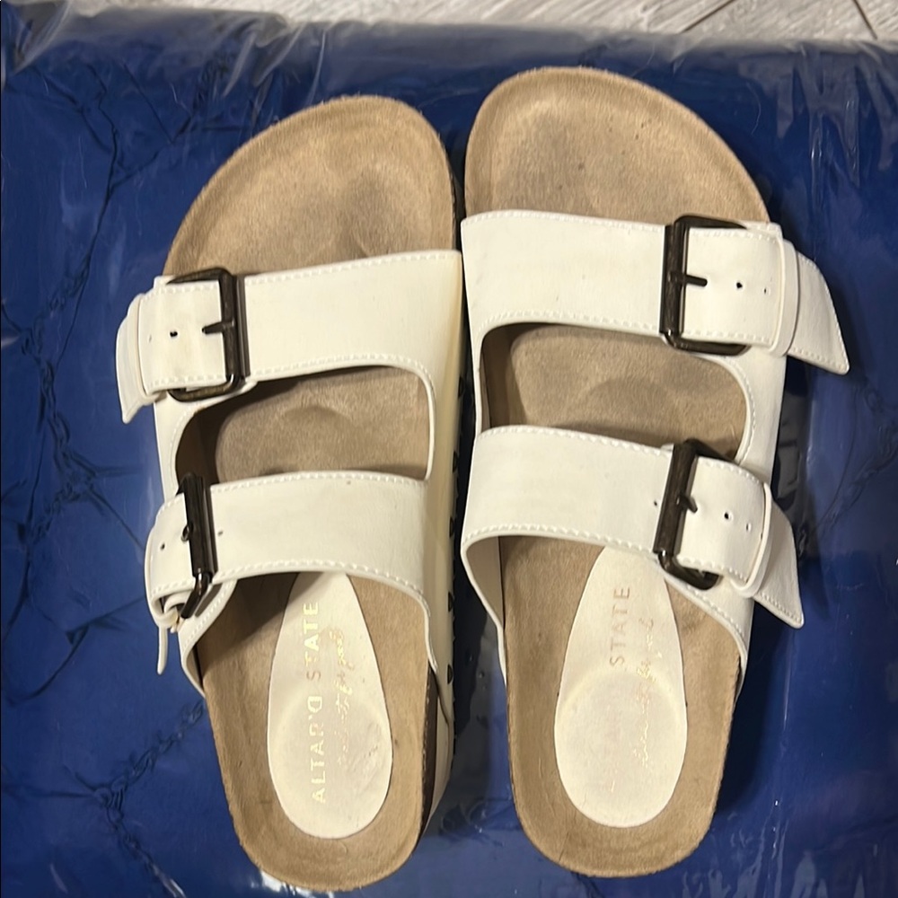 Altar'd State Cream Double Strap Sandals - Picture 2 of 2